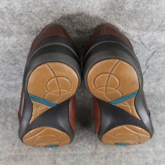 Hush Puppies Shoes Womens 8 Loafer Slip On Casual Leather Comfort Brown Wide Fit - Picture 12 of 16